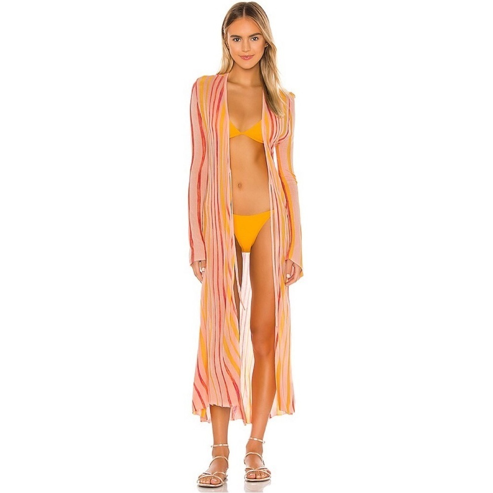 NWT One Grey Day Amos Duster in Mango Multi